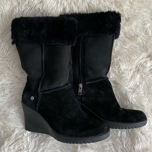 UGG Black Mid-Calf Boots 8